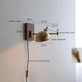 Celako™ Nocumi Wall Light | Copper Bedside Lighting