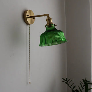 Celako™ Cuvria Wall Light | Copper Glass Bedroom Lighting