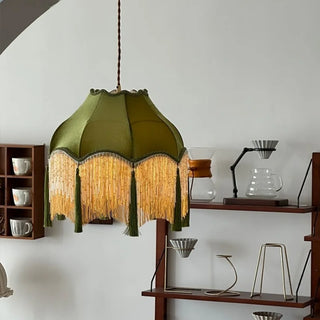 Celako™ Tasselo Pendant Light | Green Tassel Fabric Kitchen Island Lighting