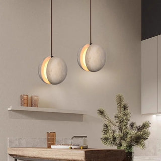 Celako™ Sedara Pendant Light | Yellow Travertine Kitchen Island Lighting