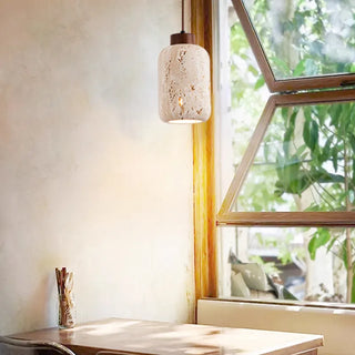Celako™ Travertino Pendant Light | Yellow Travertine Kitchen Island Lighting