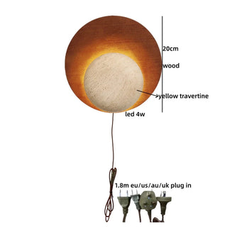 Celako™ Seluna Wall Light | Travertine Living Room Lighting