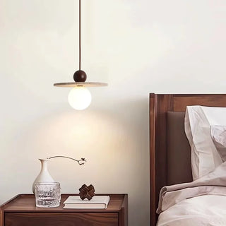 Celako™ Terravine Pendant Light | Yellow Travertine Glass Bedroom Lighting
