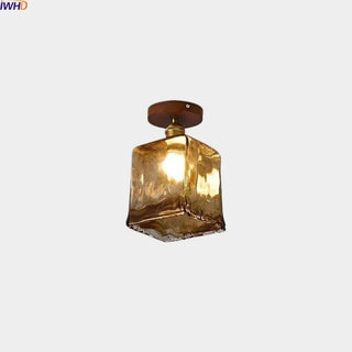 Celako™ Succino Ceiling Light | Amber Glass Wabi Sabi Style