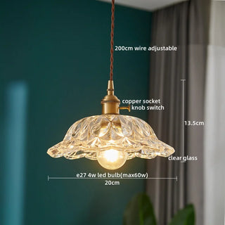 Celako™ Cuprova Pendant Light | Glass Copper Kitchen Island Lighting