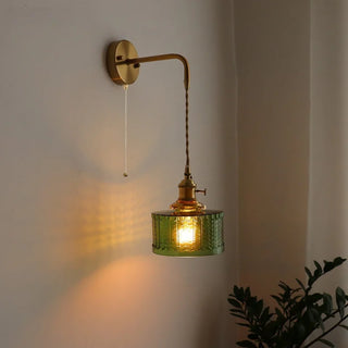 Celako™ Patinor Wall Light | Green Glass Living Room