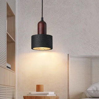 Celako™ Neroporo Pendant Light | Black Travertine Bedroom Lighting