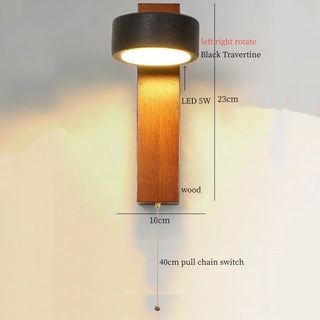 Celako™ Tarvion Wall Light | Black Travertine Wabi Sabi Modern Kitchen Island Lighting