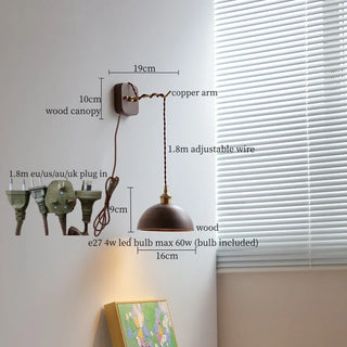 Celako™ Sylvar Wall Light | Wood Mid Century Modern Living Room Lighting