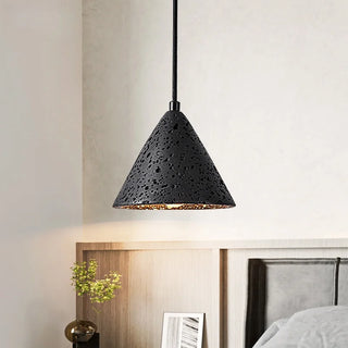 Celako™ Umbraite Pendant Light | Black Travertine Living Room Lighting
