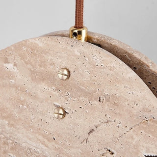 Celako™ Aurilith Pendelleuchte | Gelber Travertin Wabi Sabi Wohnzimmerbeleuchtung