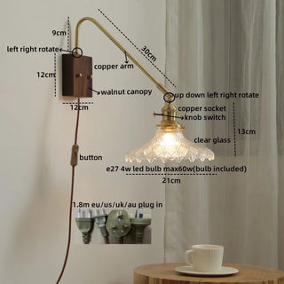 Celako™ Cerune Wall Light | Copper Ceramic Bedroom Lighting