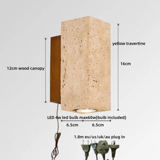 Celako™ Cavita Wall Light | Travertine Living Room Lighting