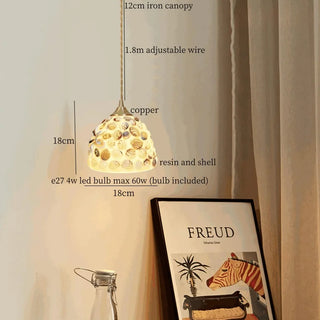 Celako™ Nacora Pendant Light | Resin And Shell Kitchen Island Lighting