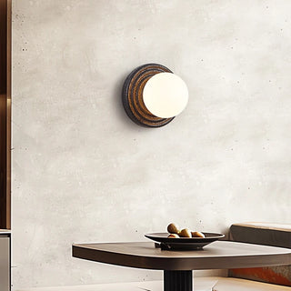 Celako™ Gravina Wall Light | Black Travertine Living Room Lighting
