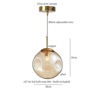 Celako™ Vitrelune Pendant Light | Glass Stone Bedroom Lighting