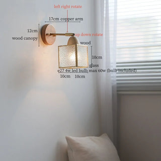 Celako™ Brasuna Wall Light | Copper Glass Japan Wabi Sabi