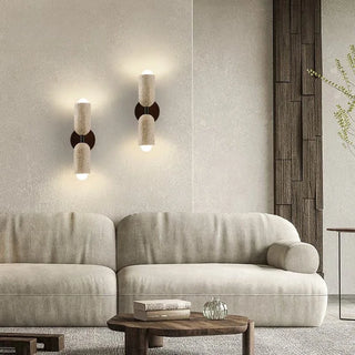 Celako™ Lithocalm Wall Light | Yellow Travertine Bedroom Lighting
