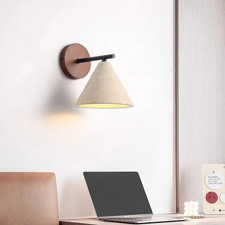 Celako™ Dorato Wall Light | Yellow Travertine Bedroom Lighting
