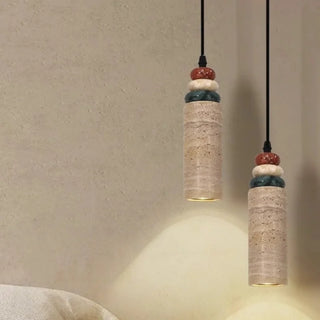 Celako™ Travesta Pendant Light | Yellow Travertine Japan Vintage