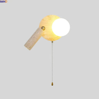 Celako™ Travishi Wall Light | Yellow Travertine Japan Style