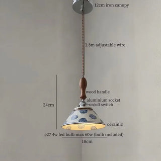 Suspension Celako™ Kinraku | Éclairage de salon en céramique style Wabi Sabi japonais