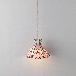 Celako™ Petalume Pendant Light | Pink Glass Bedroom Lighting