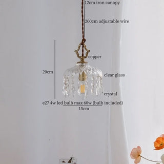 Celako™ Claryon Pendant Light | Glass Crystal Bedroom Lighting
