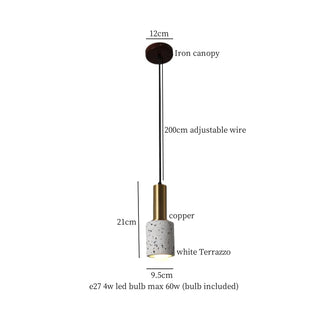 Celako™ Granilia Pendant Light | Terrazzo Stone Bedroom Lighting