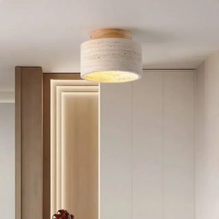 Celako™ Auratine Ceiling Light | Yellow Travertine Dining Room Lighting