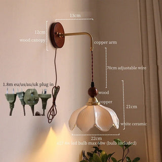 Celako™ Caoluna Wall Light | Ceramic Mid Century Modern Living Room Lighting