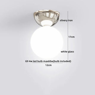 Celako™ Ferrovitro Ceiling Light | Glass Iron Living Room Lighting