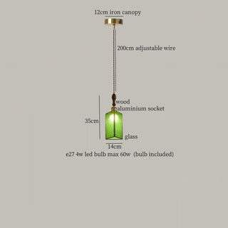 Celako™ Verdalite Pendant Light | Green Glass Kitchen Island Lighting