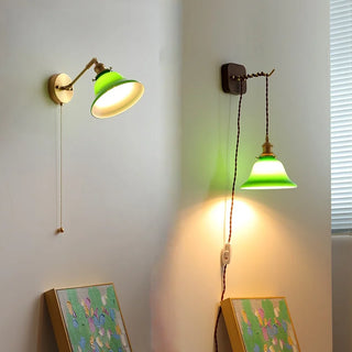 Celako™ Cuprelux Wall Light | Copper Glass Bedroom Lighting