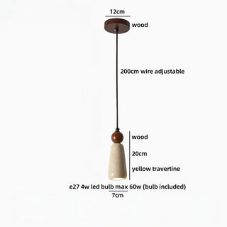 Celako™ Tivori Pendant Light | Travertine Dining Room Lighting