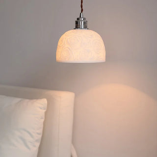 Celako™ Hanabira Pendant Light | White Ceramic Bedroom Lighting