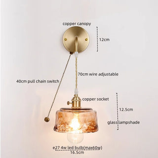 Celako™ Aurivo Wall Light | Copper Glass Living Room Lighting