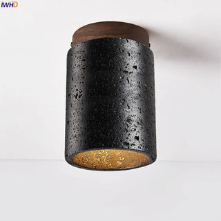 Celako™ Lapilla Ceiling Light | Black Travertine Living Room Lighting