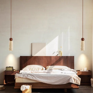 Celako™ Lutoria Pendant Light | Yellow Travertine Japan Wabi Sabi