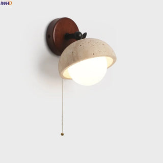 Celako™ Aurevane Wall Light | Yellow Travertine Bedroom Lighting