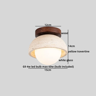 Celako™ Calcareo Ceiling Light | Yellow Travertine Kitchen Island Lighting