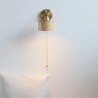 Celako™ Aurelus Wall Light | Ash Wood Bedside Lighting