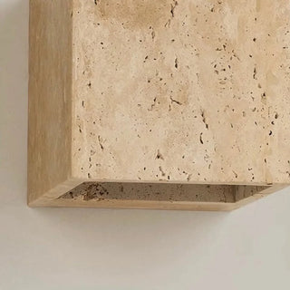 Celako™ Tufaro Wall Light | Travertine Bedside Lighting