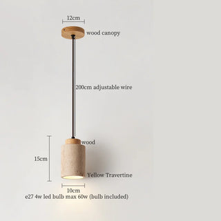 Celako™ Travolo Pendant Light | Yellow Travertine