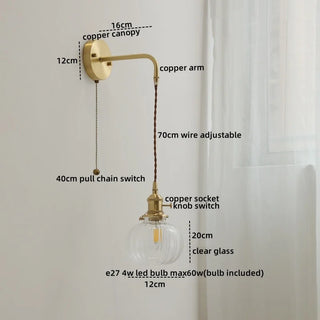 Celako™ Aureglas Wall Light | Glass Bedroom Lighting