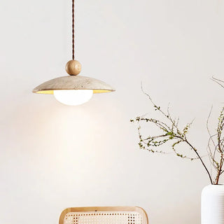 Celako™ Pietura Pendant Light | Yellow Travertine Vintage Wabi Sabi Dining Room Lighting