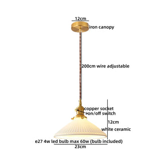 Celako™ Albicera Pendant Light | Ceramic Dining Room Lighting