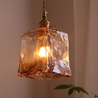 Celako™ Aurevara Pendant Light | Amber Glass Vintage Bedroom Lighting