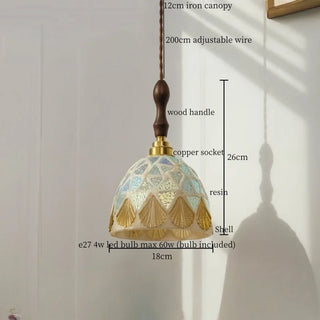 Celako™ Nacrita Pendant Light | Resin and Shell Kitchen Island Lighting