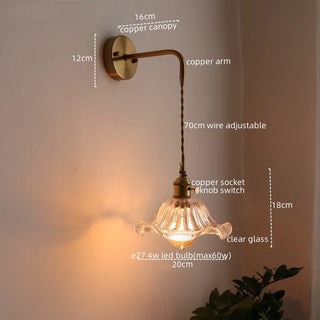 Celako™ Aurien Wall Light | Glass Bedroom Lighting